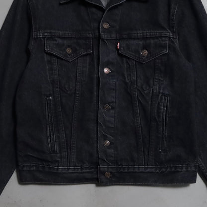 LEVI'S 70506-0259 BLACK DENIM JACKET (SIZE 42R/GOOD CONDITION)