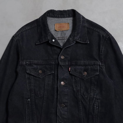 LEVI'S 70506-0259 BLACK DENIM JACKET (SIZE 42R/GOOD CONDITION)