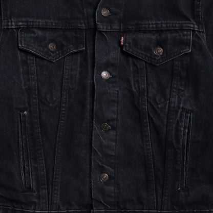 LEVI'S 70506-0259 BLACK DENIM JACKET (SIZE 42R/GOOD CONDITION)