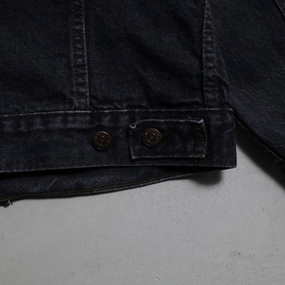 LEVI'S 70506-0259 BLACK DENIM JACKET (SIZE 42R/GOOD CONDITION)