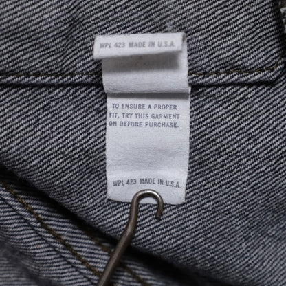 LEVI'S 70506-0259 BLACK DENIM JACKET (SIZE 42R/GOOD CONDITION)