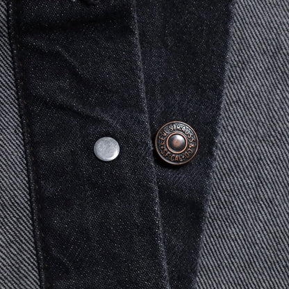 LEVI'S 70506-0259 BLACK DENIM JACKET (SIZE 42R/GOOD CONDITION)