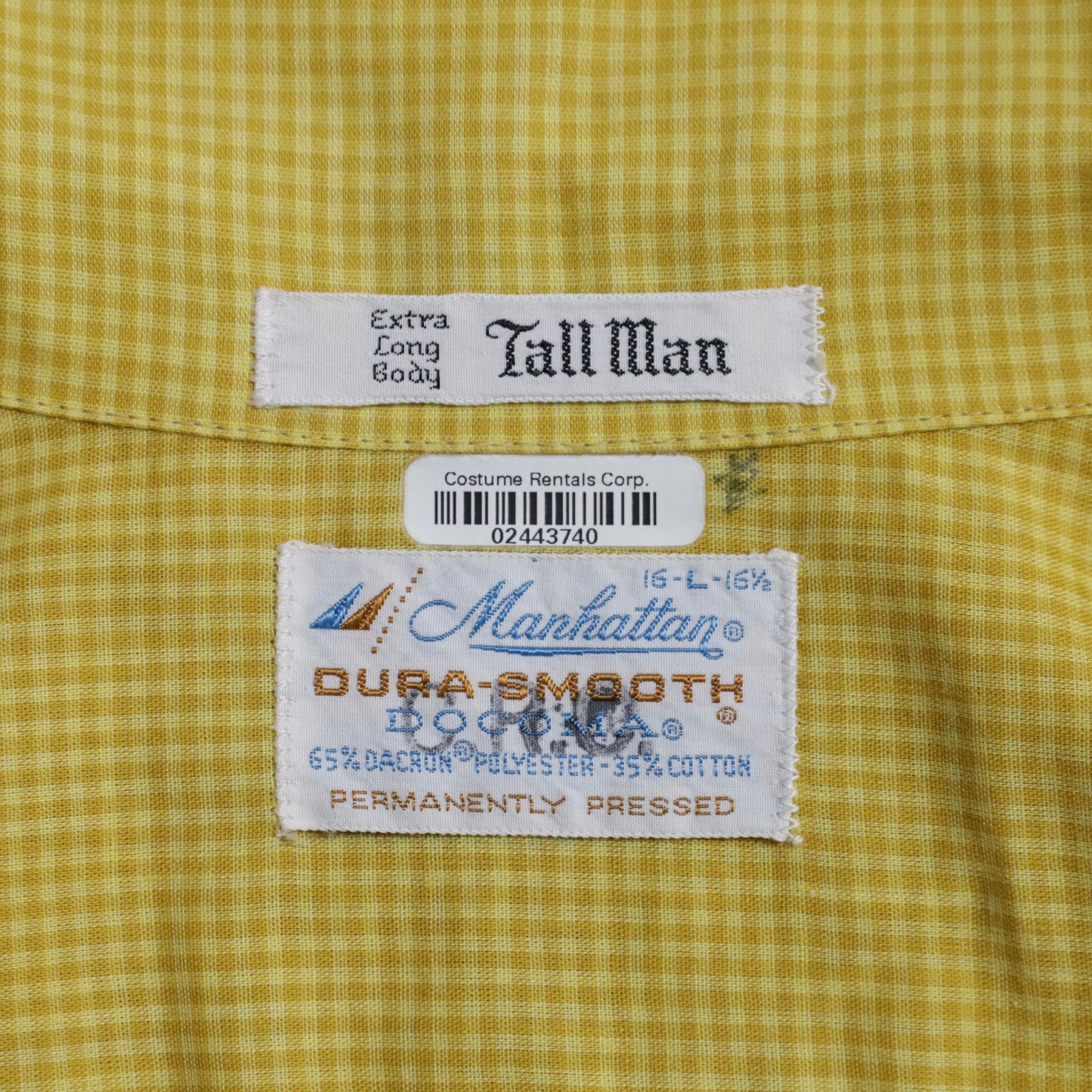 MANHATTAN PLAID BOX SHIRT (LARGE TALL/GOOD CONDITION)