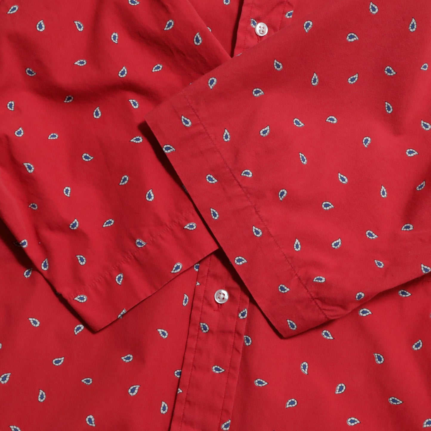 BROOKS BROTHERS PAISLEY PATTERN B.D. SHIRT (6BUTTON/MAKERS/SIZE 16/GOOD CONDITION)