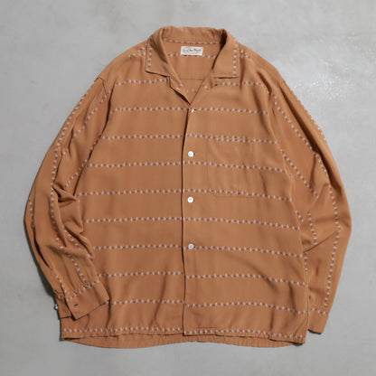 SANDY MAC DONALD ATOMIC PATTERN RAYON SHIRT (LARGE/GOOD CONDITION)