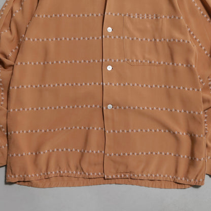 SANDY MAC DONALD ATOMIC PATTERN RAYON SHIRT (LARGE/GOOD CONDITION)
