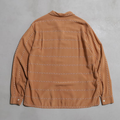 SANDY MAC DONALD ATOMIC PATTERN RAYON SHIRT (LARGE/GOOD CONDITION)