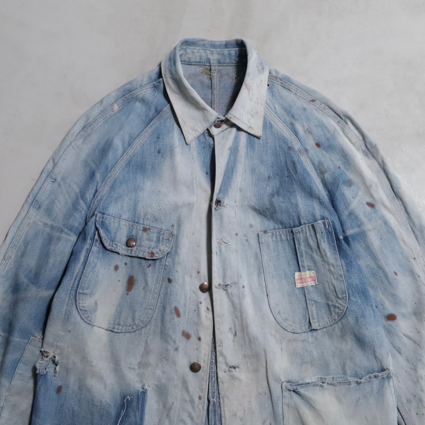 PAYDAY DENIM COVERALL (AMAZING SUN FADE & AMAZING DAMAGE)