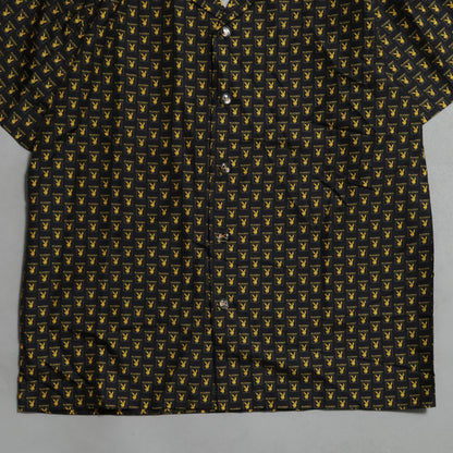 ALMOST DEAD STOCK PLAYBOY ALL-OVER PATTERN S/S SHIRT (LARGE)