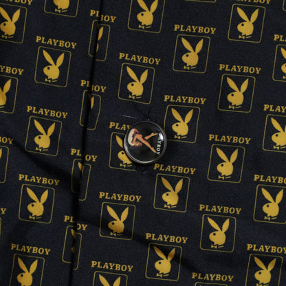ALMOST DEAD STOCK PLAYBOY ALL-OVER PATTERN S/S SHIRT (LARGE)