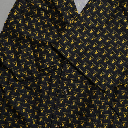 ALMOST DEAD STOCK PLAYBOY ALL-OVER PATTERN S/S SHIRT (LARGE)