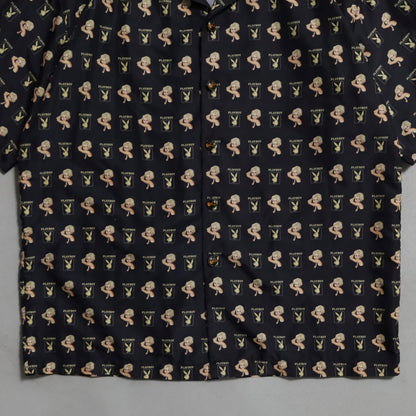 PLAYBOY ALL-OVER PATTERN S/S SHIRT (LARGE/MINT CONDITION)