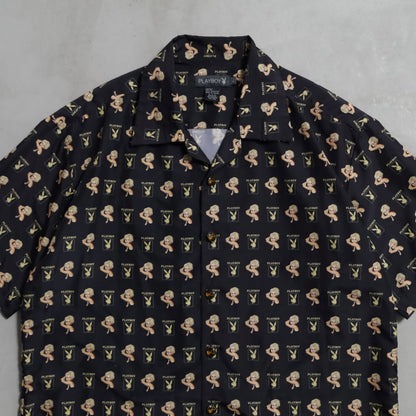 PLAYBOY ALL-OVER PATTERN S/S SHIRT (LARGE/MINT CONDITION)