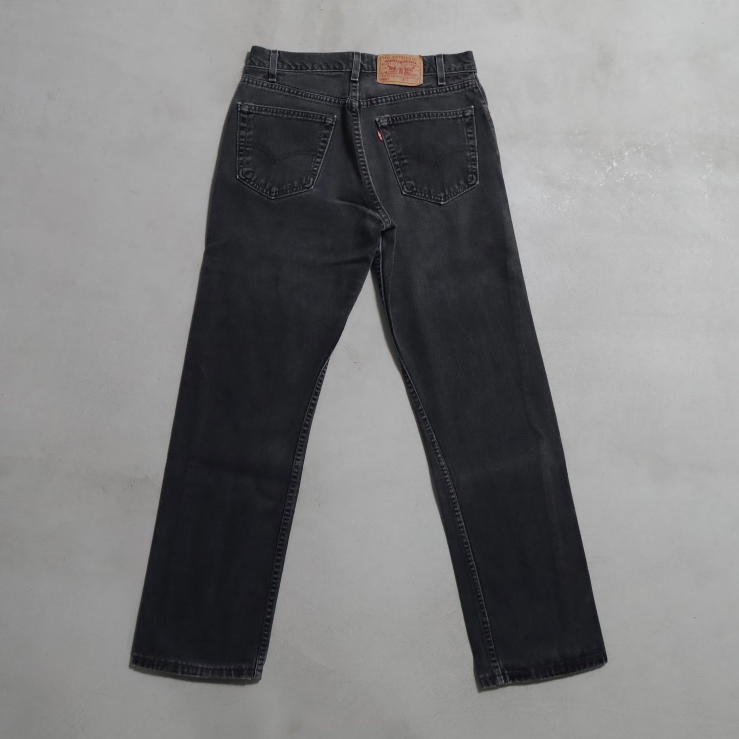 LEVI'S 505 BLACK DENIM PANTS (W33L32/GOOD CONDITION)