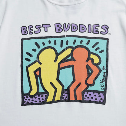 KEITH HARING "BEST BUDDIES" ART T-SHIRT (XLARGE/GOOD CONDITION)