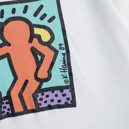 KEITH HARING "BEST BUDDIES" ART T-SHIRT (XLARGE/GOOD CONDITION)