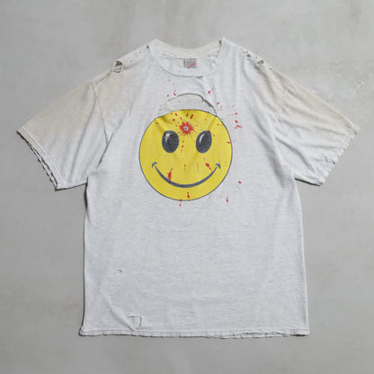 GUN SHOT SMILE FACE T-SHIRT (XLARGE/GOOD DAMAGE)