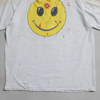 GUN SHOT SMILE FACE T-SHIRT (XLARGE/GOOD DAMAGE)