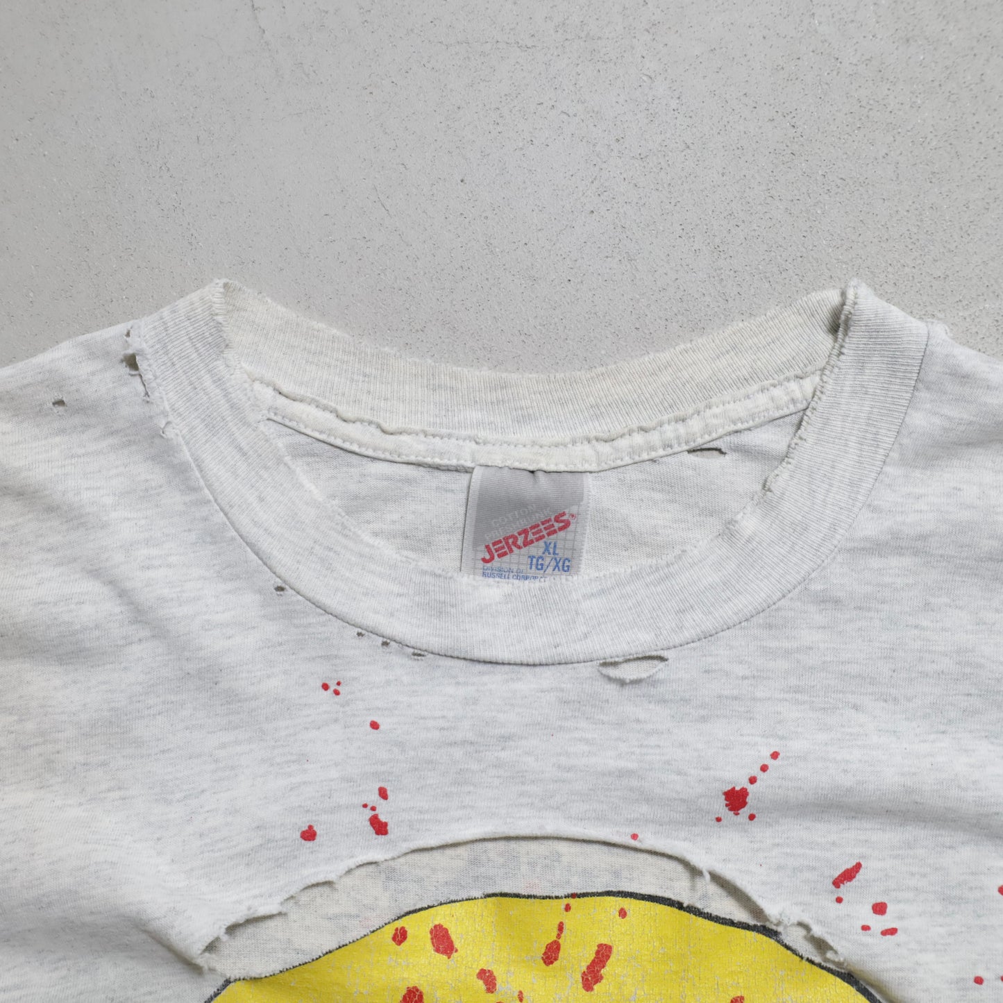 GUN SHOT SMILE FACE T-SHIRT (XLARGE/GOOD DAMAGE)