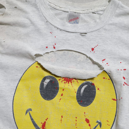 GUN SHOT SMILE FACE T-SHIRT (XLARGE/GOOD DAMAGE)