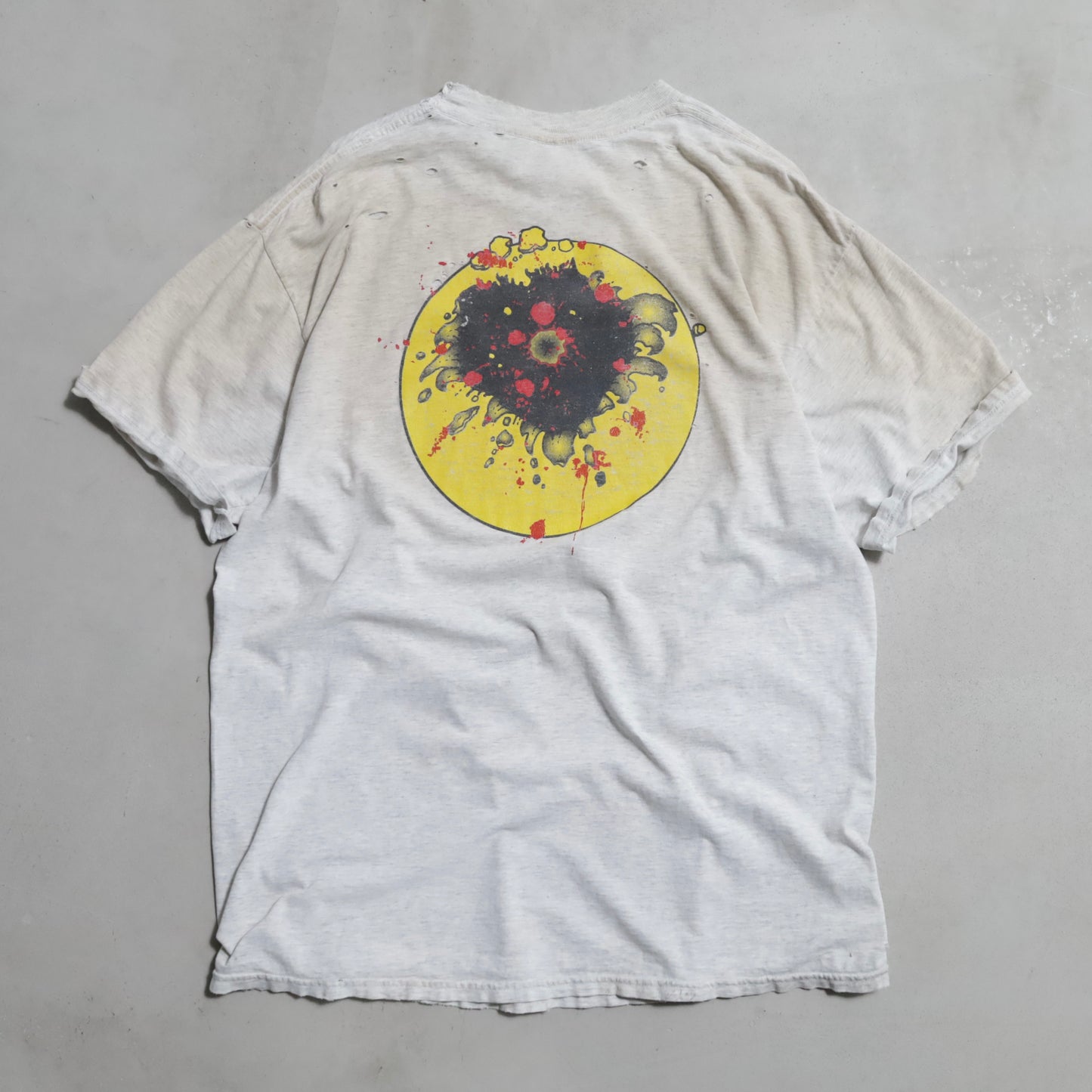 GUN SHOT SMILE FACE T-SHIRT (XLARGE/GOOD DAMAGE)