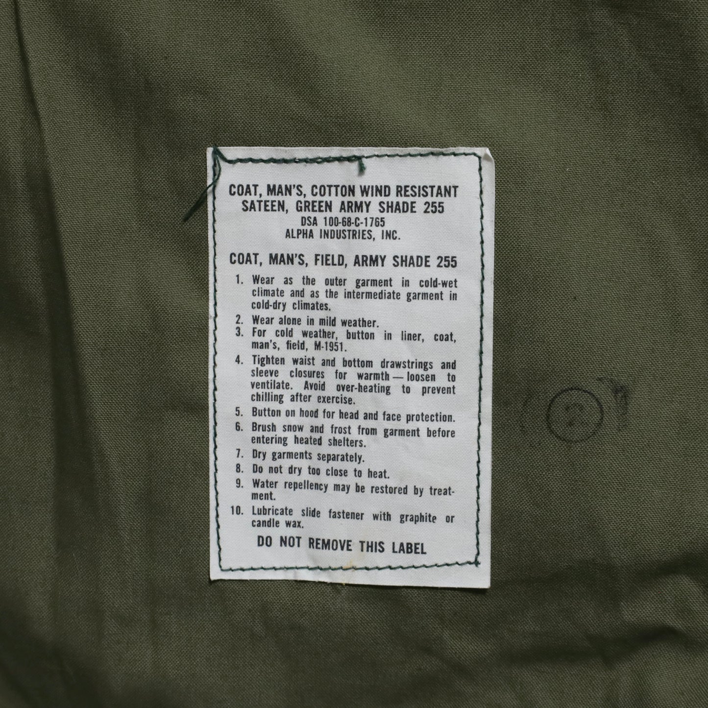 DEAD STOCK U.S.ARMY AGGRESSOR M-51 TYPE FIELD JACKET (LARGE-LONG)