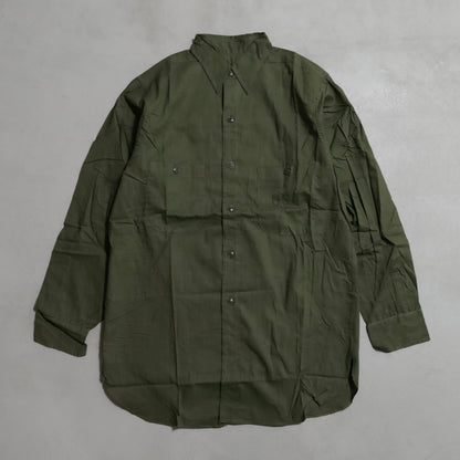 DEAD STOCK U.S.NAVY COTTON POPLIN UTILITY SHIRT (SIZE 15)