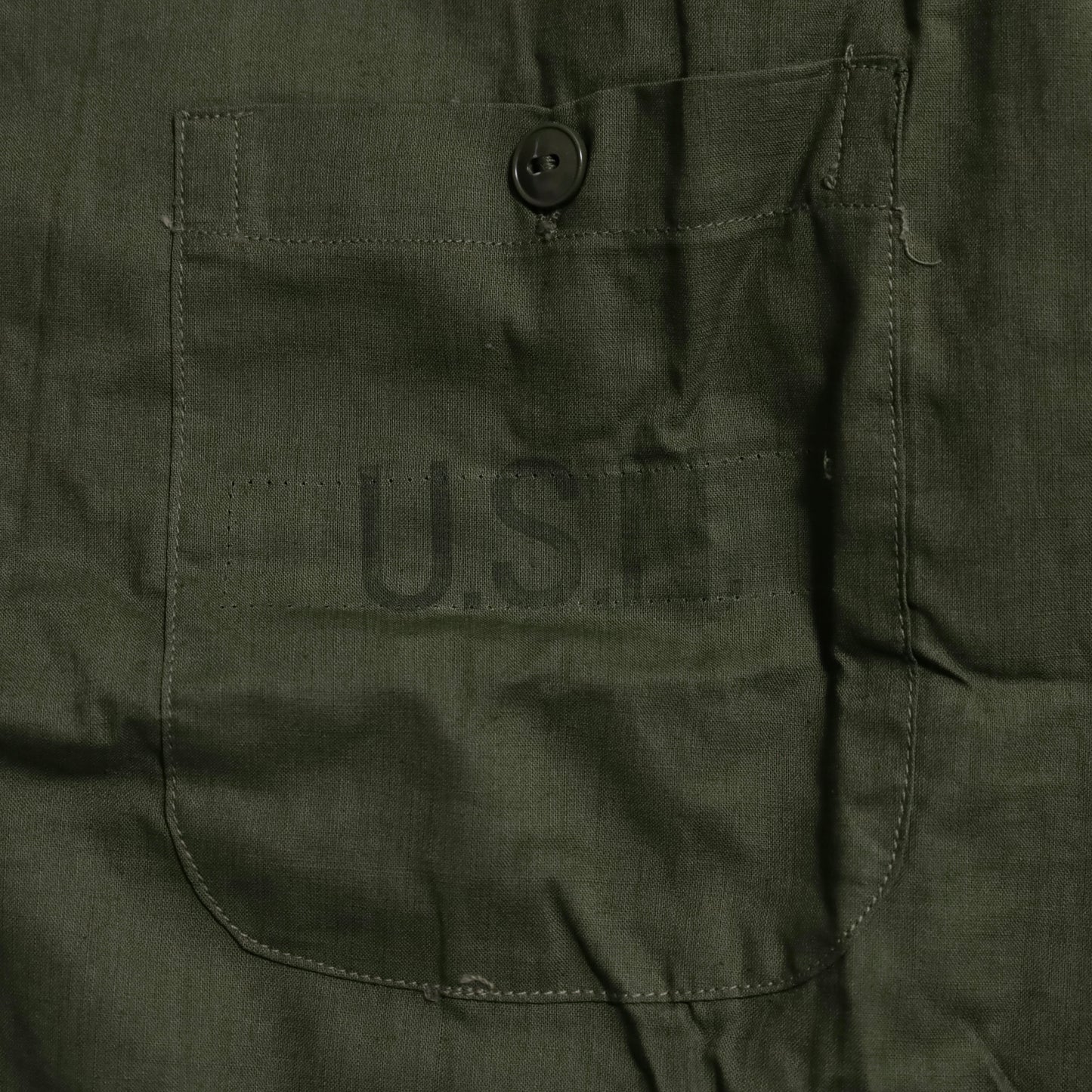 DEAD STOCK U.S.NAVY COTTON POPLIN UTILITY SHIRT (SIZE 15)