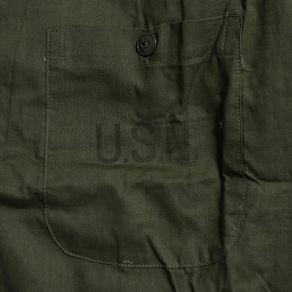 DEAD STOCK U.S.NAVY COTTON POPLIN UTILITY SHIRT (SIZE 15)