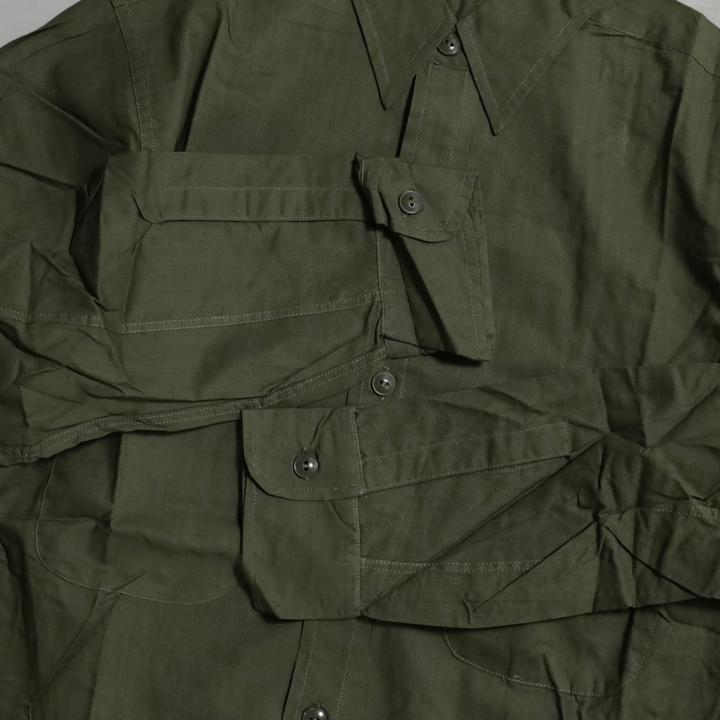 DEAD STOCK U.S.NAVY COTTON POPLIN UTILITY SHIRT (SIZE 15)