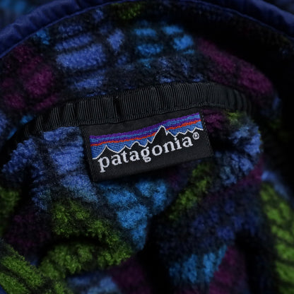PATAGONIA LEAF PATTERN SNAP-T FLEECE JACKET (XLARGE/GOOD CONDITION)