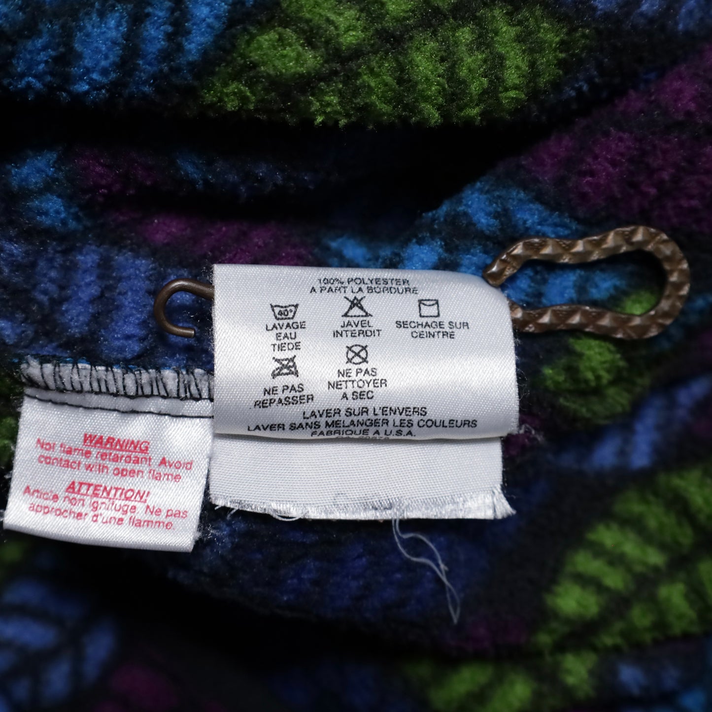 PATAGONIA LEAF PATTERN SNAP-T FLEECE JACKET (XLARGE/GOOD CONDITION)