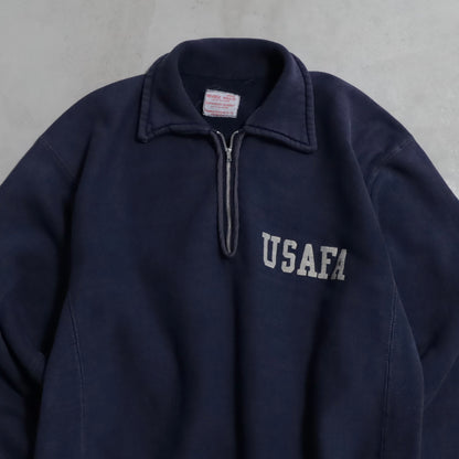 CHAMPION USAFA HALF ZIP REVERSE WEAVE SWEAT SHIRT (TATAKI TAG/MIDIUM/GOOD USED CONDITION)