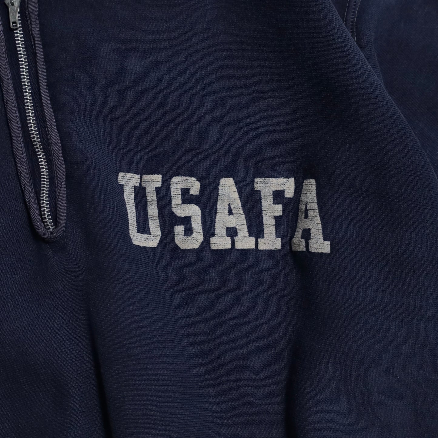 CHAMPION USAFA HALF ZIP REVERSE WEAVE SWEAT SHIRT (TATAKI TAG/MIDIUM/GOOD USED CONDITION)