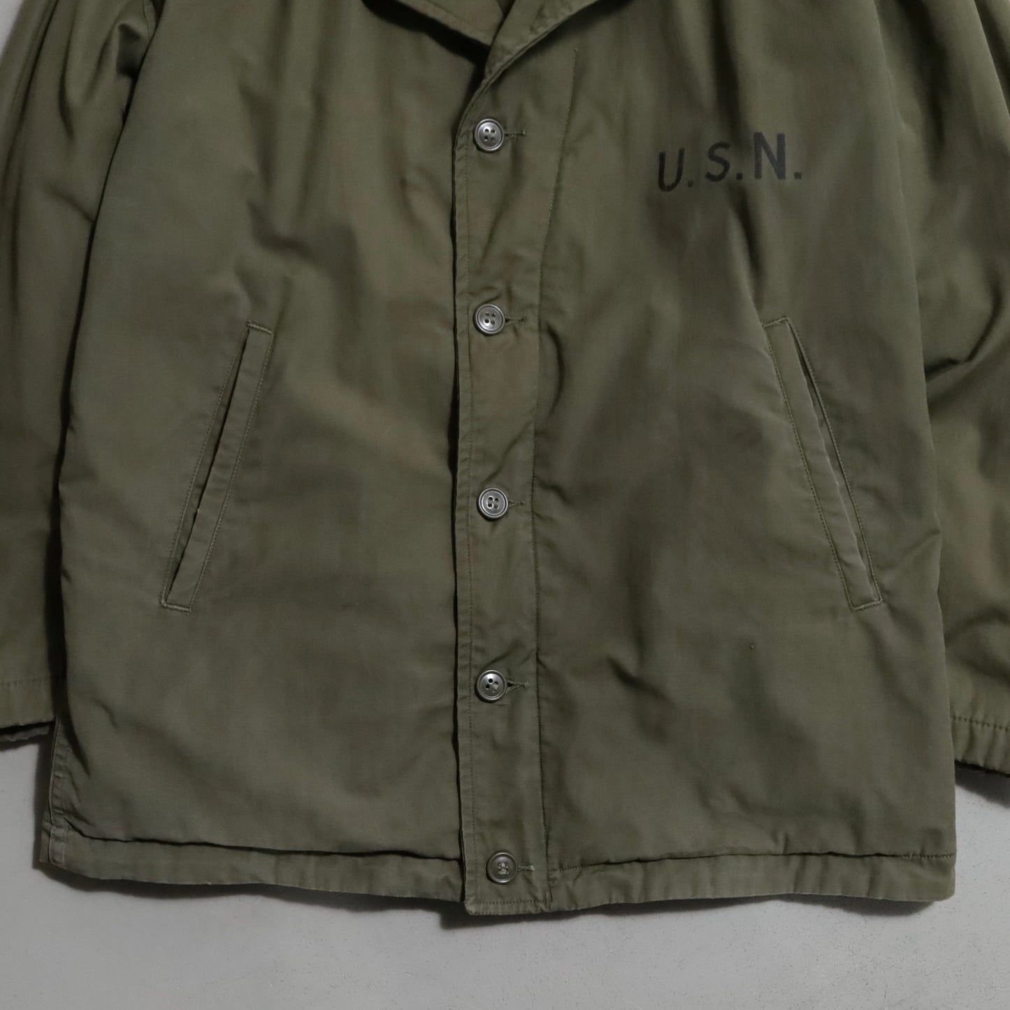 U.S.NAVY N-4 JACKET (BIG SIZE/GOOD CONDITION)