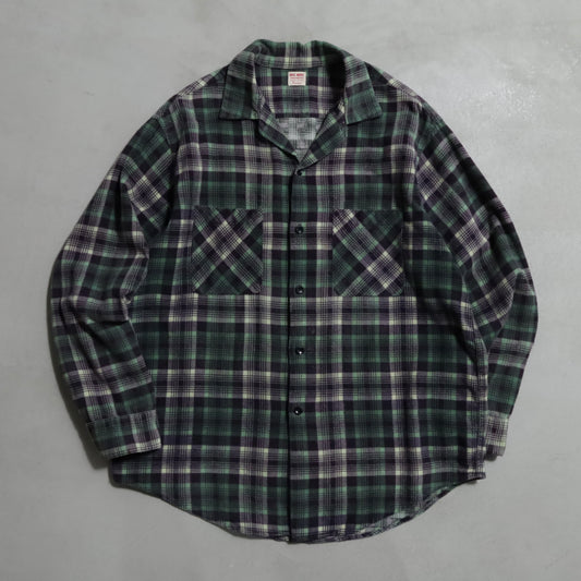 BIG MAC PLAID PRINT FLANNEL SHIRT (LARGE/GOOD CONDITION)
