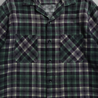 BIG MAC PLAID PRINT FLANNEL SHIRT (LARGE/GOOD CONDITION)