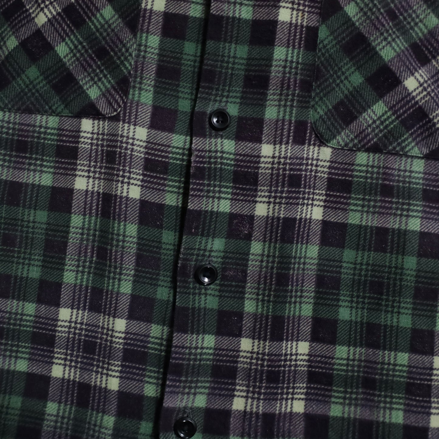 BIG MAC PLAID PRINT FLANNEL SHIRT (LARGE/GOOD CONDITION)
