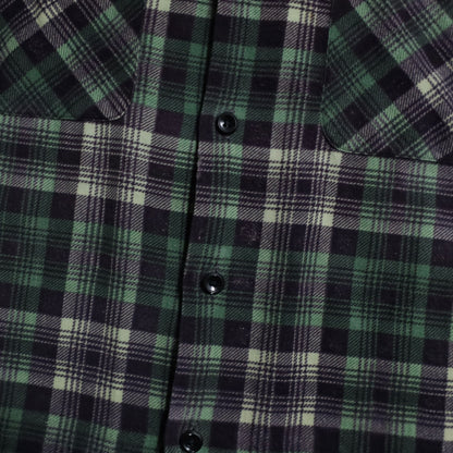 BIG MAC PLAID PRINT FLANNEL SHIRT (LARGE/GOOD CONDITION)