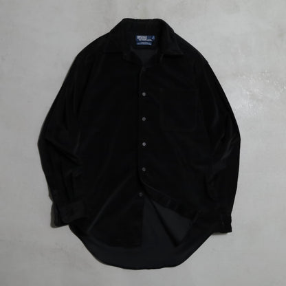 POLO BY RALPH LAUREN BLACK CORDUROY SHIRT (MEDIUM/GOOD CONDITION)