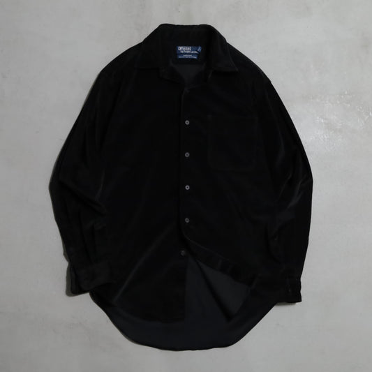 POLO BY RALPH LAUREN BLACK CORDUROY SHIRT (MEDIUM/GOOD CONDITION)
