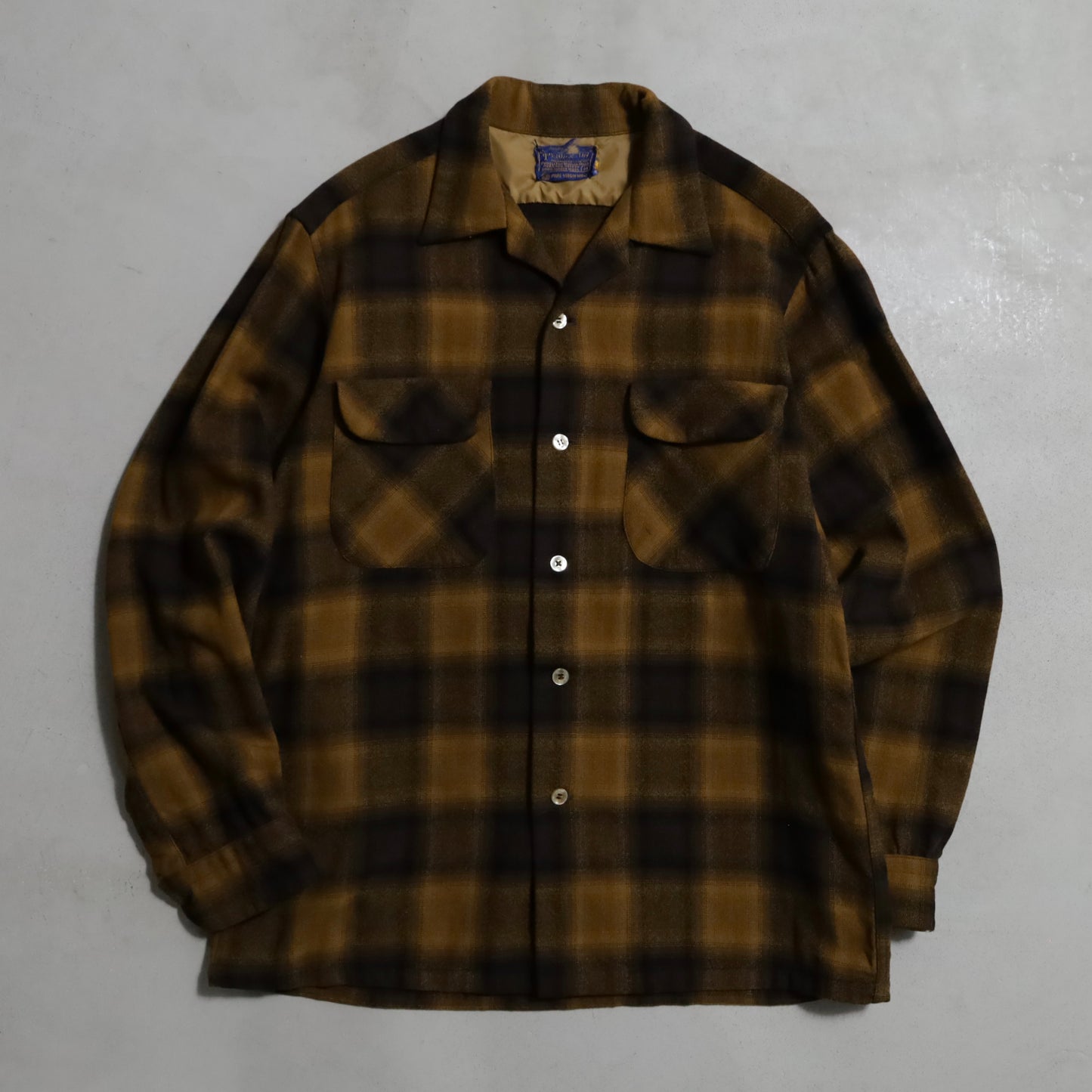 PENDLETON SHADOW PLAID WOOL BOX SHIRT (MEDIUM/GOOD CONDITION)