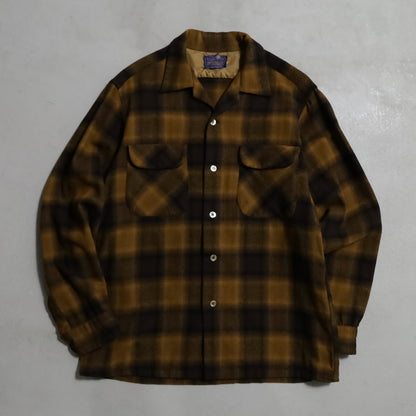 PENDLETON SHADOW PLAID WOOL BOX SHIRT (MEDIUM/GOOD CONDITION)