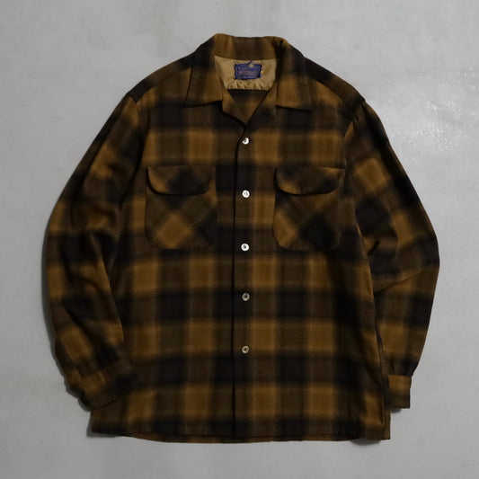 PENDLETON SHADOW PLAID WOOL BOX SHIRT (MEDIUM/GOOD CONDITION)
