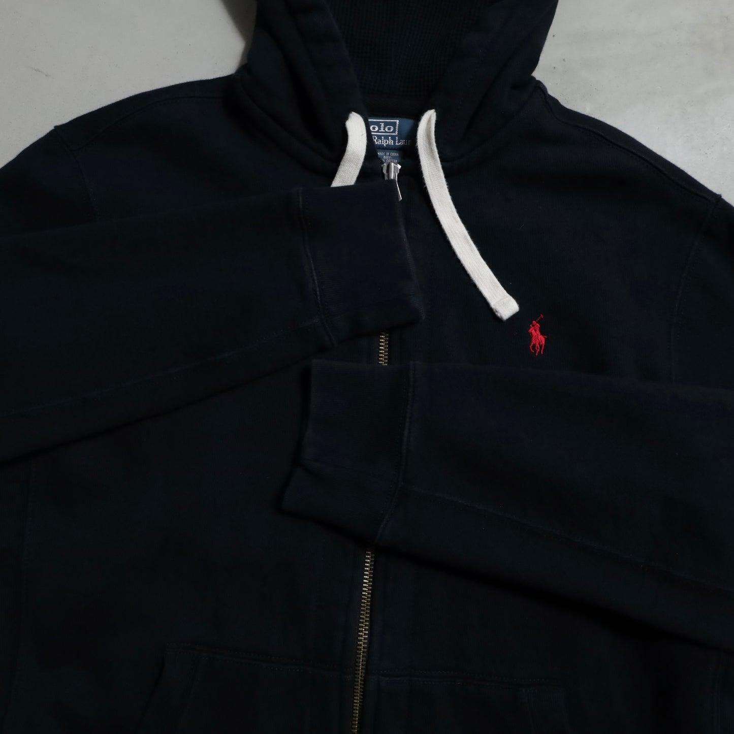 POLO BY RALPH LAUREN R/W TYPE F/Z SWEAT HOODIE (XLARGE/VERY GOOD CONDITION)
