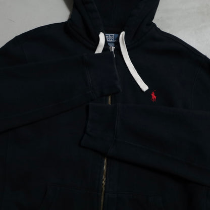 POLO BY RALPH LAUREN R/W TYPE F/Z SWEAT HOODIE (XLARGE/VERY GOOD CONDITION)