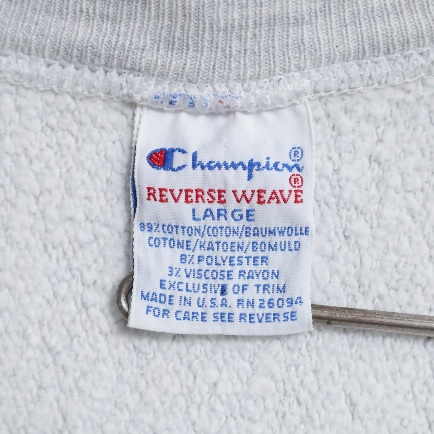 CHAMPION REVERSE WEAVE SWEAT SHIRT (LARGE/GOOD CONDITION)