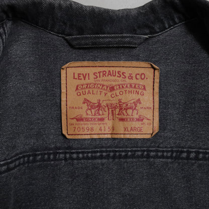 LEVI'S 70598-4159 BLACK DENIM JACKET (XLARGE/GOOD CONDITION)