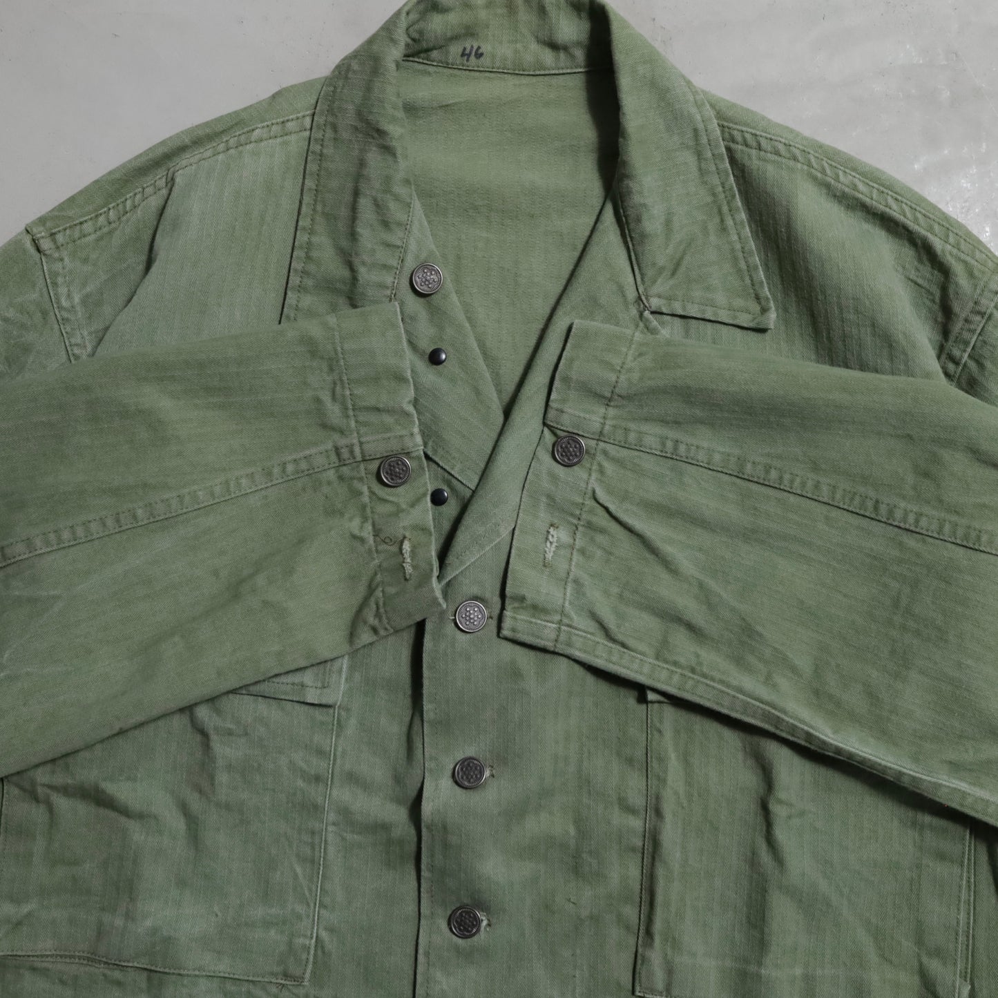 U.S.ARMY M-43 HBT JACKET (SIZE 46R/GOOD CONDITION)