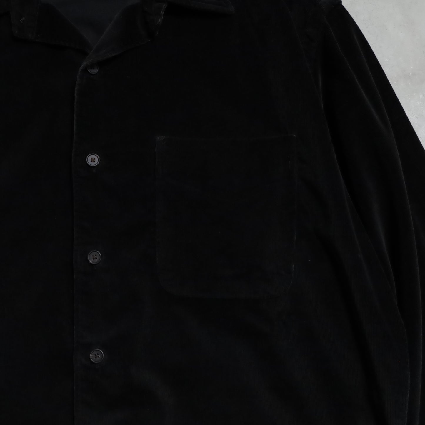 POLO BY RALPH LAUREN BLACK CORDUROY SHIRT (MEDIUM/GOOD CONDITION)